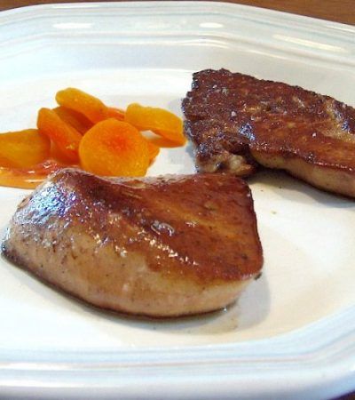 Foie gras poêlé et chutney d’abricots secs