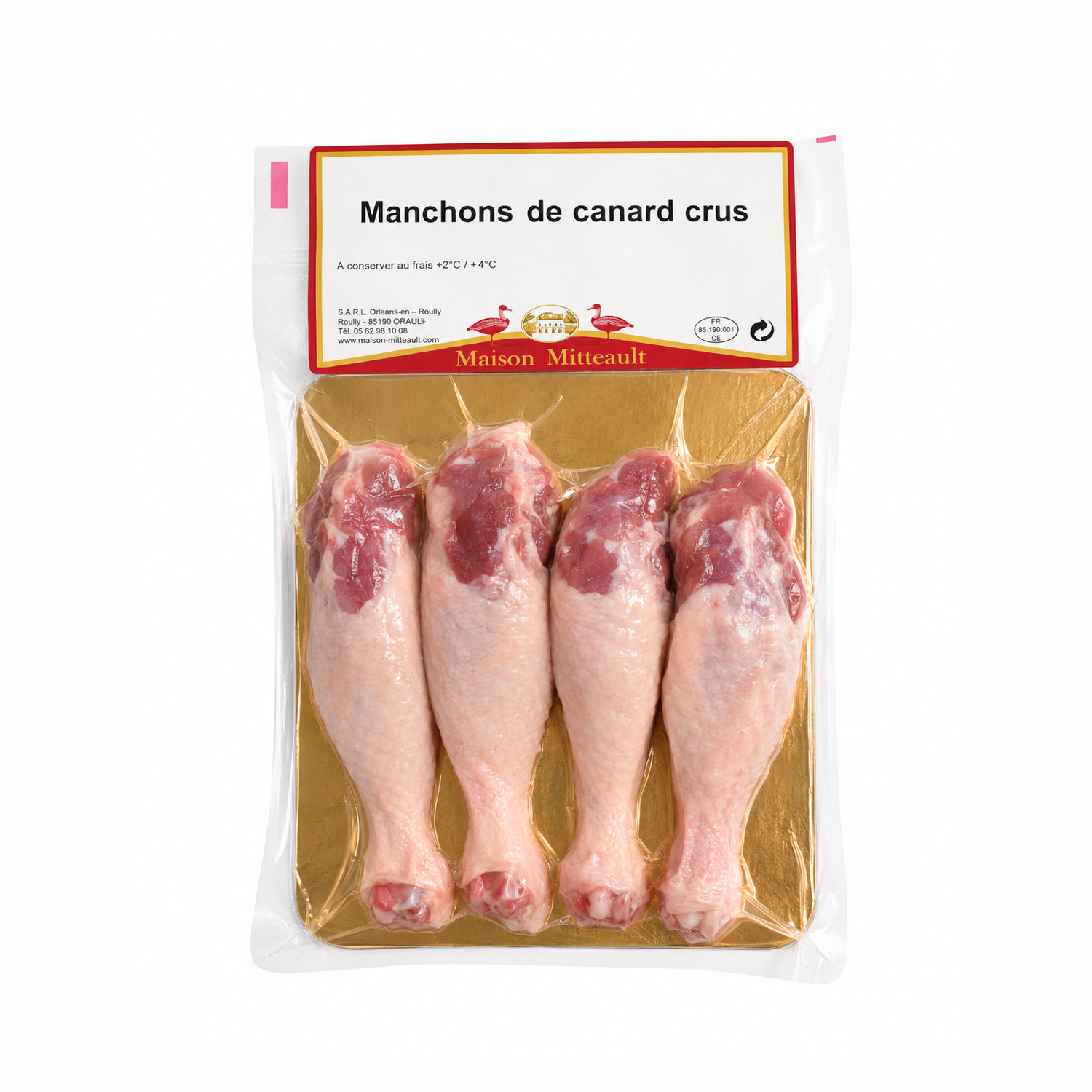 Manchons de canard crus